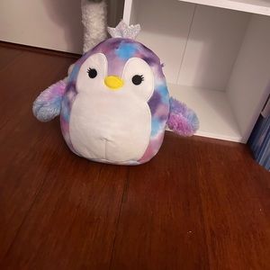 Penguin squishmallow with a crown 8”